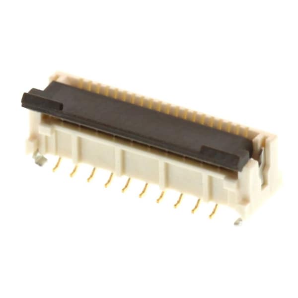 Conector FFC/FPC de Molex, 10 contactos, 1 fila, hembra, recto, paso de 0.020 pulgadas, montaje en superficie - 5019511050