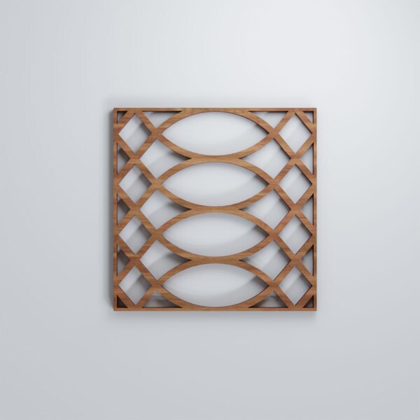 Ekena Millwork Extra Small Montrose Decorative Fretwork Wood Wall Panels, Walnut, 7 3/8"W x 7 3/8"H x 3/8"T - WALW08X08X0375MNTWA