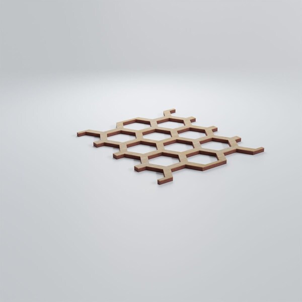 Ekena Millwork Small Westmore Decorative Fretwork Wood Wall Panels, Hickory, 7 1/2"W x 11 3/8"H x 3/8"T - WALW12X12X0375WSTHI