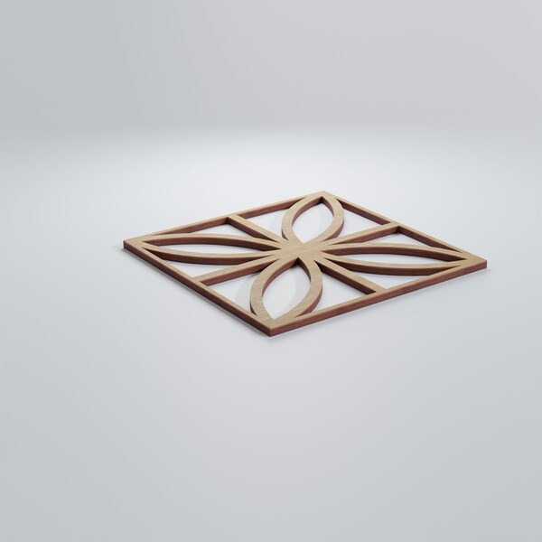Ekena Millwork Small Swansea Decorative Fretwork Wood Wall Panels, Birch, 11 3/8"W x 11 3/8"H x 3/8"T - WALW12X12X0375SWNBI