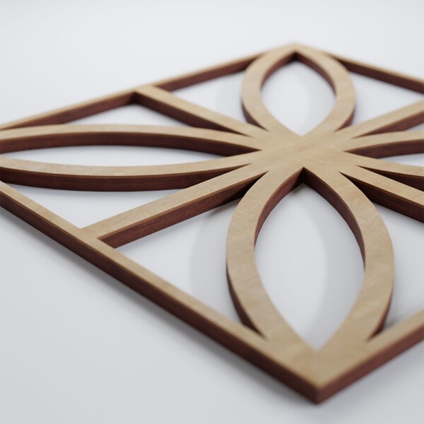 Ekena Millwork Small Swansea Decorative Fretwork Wood Wall Panels, Birch, 11 3/8"W x 11 3/8"H x 3/8"T - WALW12X12X0375SWNBI