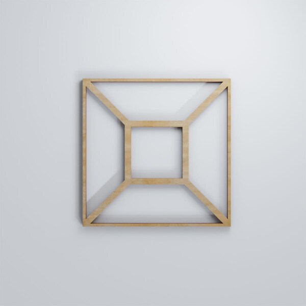 Ekena Millwork Extra Small Marion Decorative Fretwork Wood Wall Panels, Hickory, 7 3/8"W x 7 3/8"H x 3/8"T - WALW08X08X0375MARHI