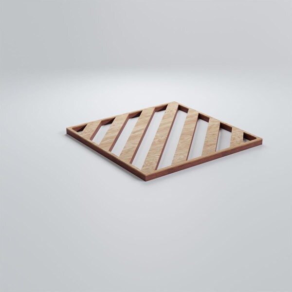 Ekena Millwork Extra Small Rothwell Decorative Fretwork Wood Wall Panels, Red Oak, 7 3/8"W x 7 3/8"H x 3/8"T - WALW08X08X0375RTWRO