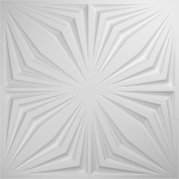 Ekena Millwork 19 5/8in. W x 19 5/8in. H Asher EnduraWall Decorative 3D Wall Panel Covers, Total 32.1 Sq. Ft., 12PK - WP20X20AHWH-CASE-12