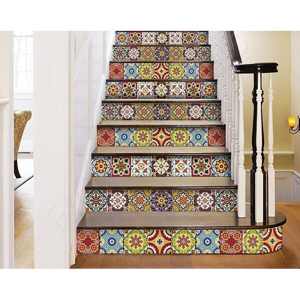 Homeroots 6 x 6 in. Mediterra Yellow Mosaic Peel & Stick Tiles - 400052