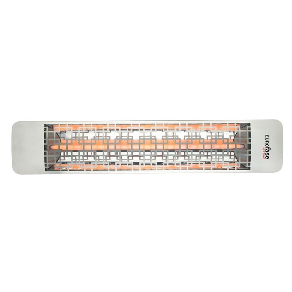 Eurofase 304 SS 39in Single Element 2000W 480V Heater, Stainless Steel, Brix Decor Plate - EF20480S5