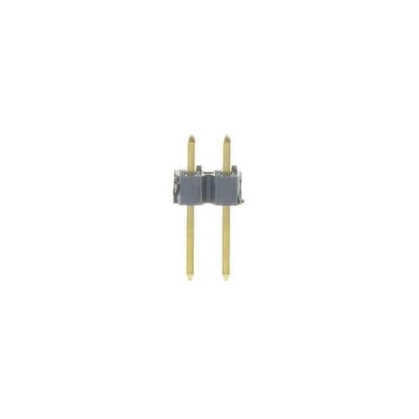 Conector de tablero Fci, 2 contactos, 1 fila, macho, recto, terminal de soldadura - 68000-102