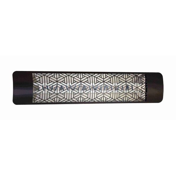 Eurofase SS 39in Dual Element 5000W 240V Heater, Black, Mason Decor Plate - EF50240B3