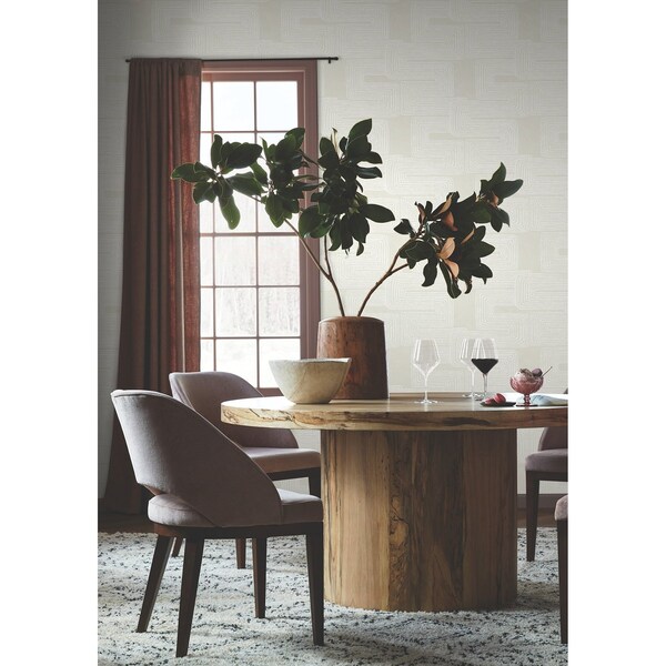 York Wallcoverings Zulu Thread Neutral and Pearl Wallpaper - AG2036