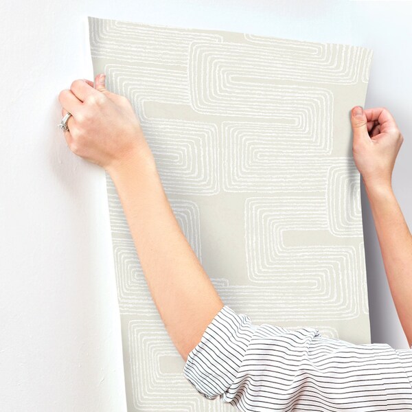 York Wallcoverings Zulu Thread Neutral and Pearl Wallpaper - AG2036