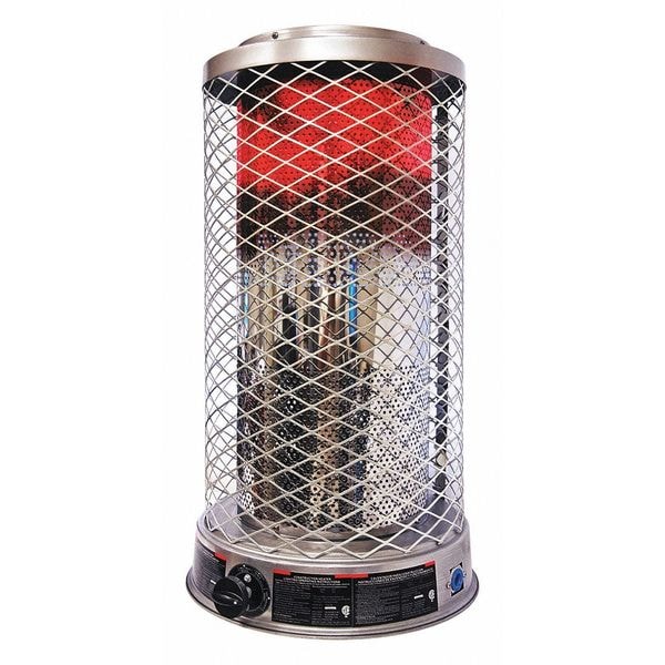 Dyna-Glo Portable Gas Floor Heater, Natural Gas, Matchless Piezo, 50,000 to 100,000 BtuH, 16 11/32 in L - RA100NGDGD