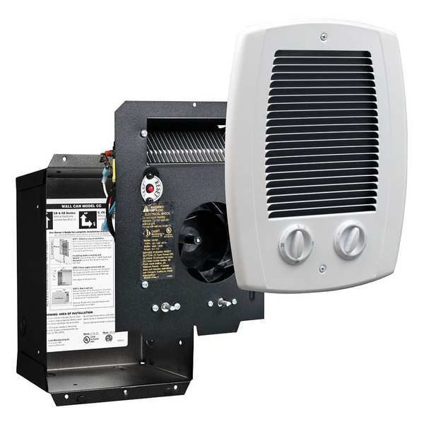 Cadet Recessed Electric Wall-Mount Heater, Recessed, 1000W W, 120/208/240V AC, White - CBC103TW