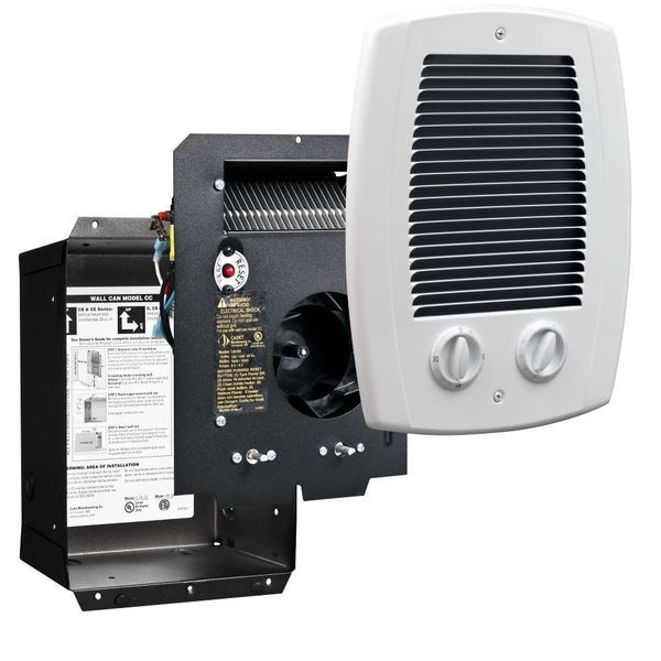 Cadet Recessed Electric Wall-Mount Heater, Recessed, 1000W W, 120/208/240V AC, White - CBC103TW