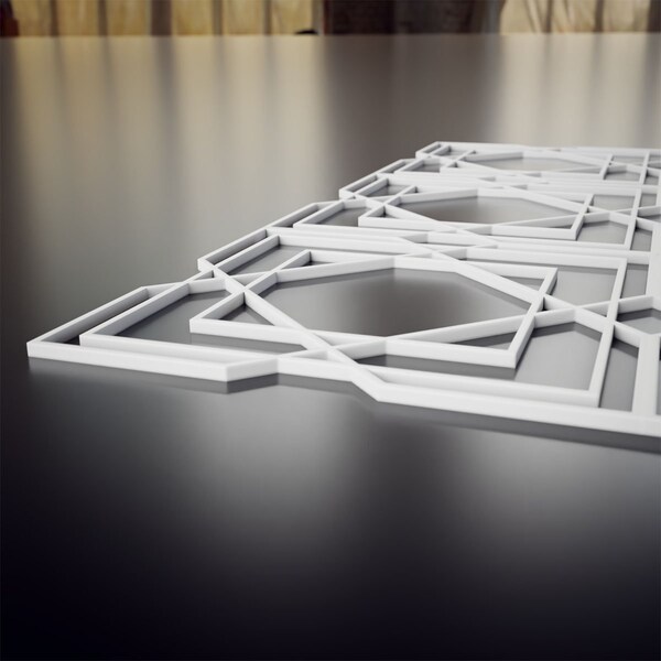 Ekena Millwork Medium Lakewood Decorative Fretwork Wall Panels in Architectural PVC, 15 3/8"W x 15 3/8"H x 3/8"T - WALP16X16LWD