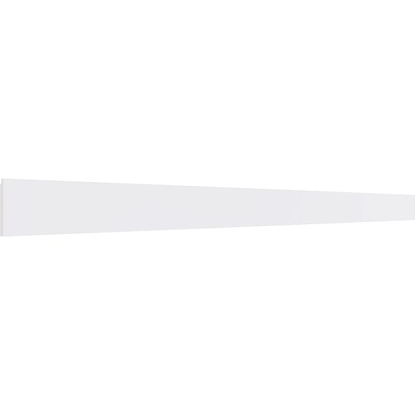 Ekena Millwork 5 1/2"H x 5/8"T x 94 1/2"W Flat Bottom Rail PVC Wainscot Moulding - WPK05X01X94BR