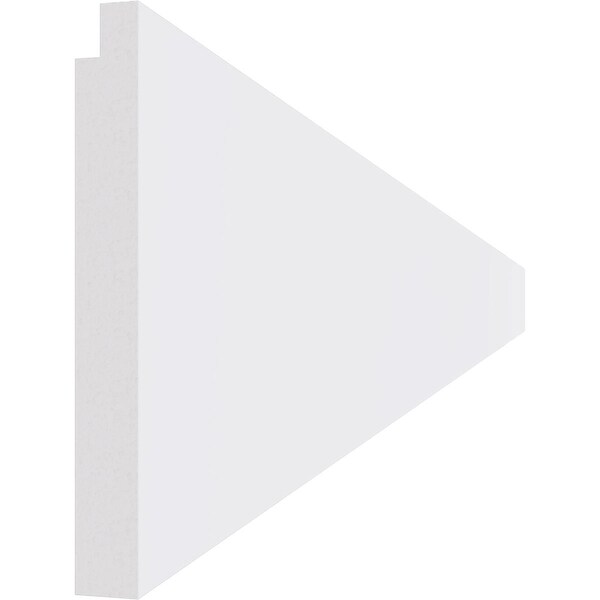 Ekena Millwork 5 1/2"H x 5/8"T x 94 1/2"W Flat Bottom Rail PVC Wainscot Moulding - WPK05X01X94BR