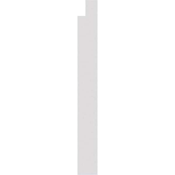 Ekena Millwork 5 1/2"H x 5/8"T x 94 1/2"W Flat Bottom Rail PVC Wainscot Moulding - WPK05X01X94BR