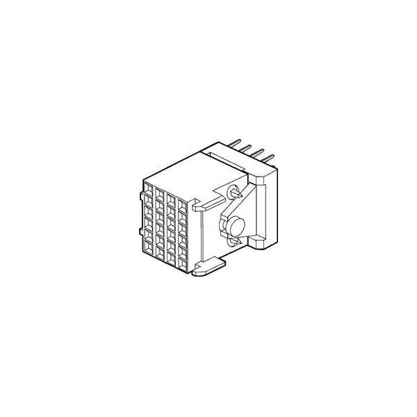 Conector de placa FCI, 24 contactos, 4 filas, hembra, recto, terminal de soldadura, receptáculo - 85922-101LF