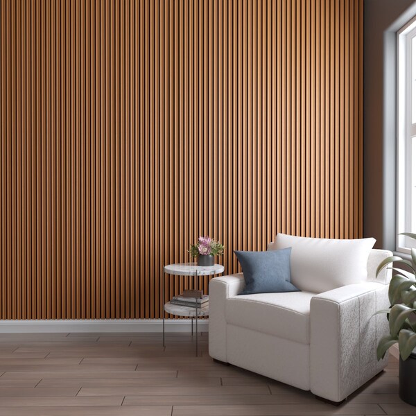 Ekena Millwork AcoustixPro Noise Cancelling Concave Small Slat Wall Panel - SWA0625X0500CVEA