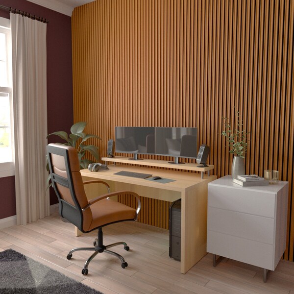 Ekena Millwork AcoustixPro Noise Cancelling Concave Small Slat Wall Panel - SWA0625X0500CVEA