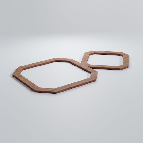 Ekena Millwork Small Lockhart Decorative Fretwork Wood Wall Panels, Walnut, 19 3/8"W x 11 3/8"H x 3/8"T - WALW12X12X0375LKHWA
