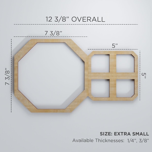 Ekena Millwork Extra Small Johnston Decorative Fretwork Wood Wall Panels, Alder, 12 3/8"W x 7 3/8"H x 3/8"T - WALW08X08X0375JHNAL