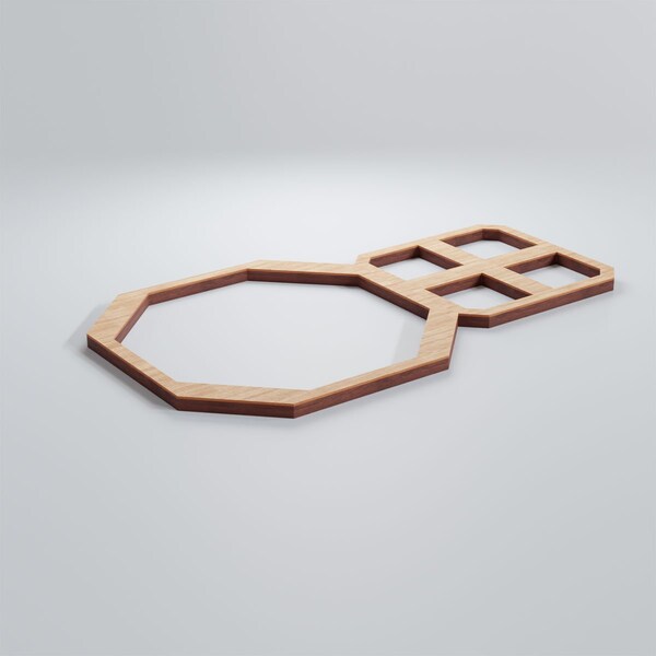 Ekena Millwork Extra Small Johnston Decorative Fretwork Wood Wall Panels, Alder, 12 3/8"W x 7 3/8"H x 3/8"T - WALW08X08X0375JHNAL