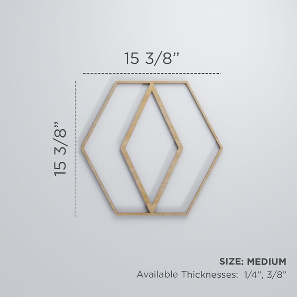 Ekena Millwork Medium Hillrose Decorative Fretwork Wood Wall Panels, Hickory, 15 3/8"W x 15 3/8"H x 3/8"T - WALW16X16X0375HREHI