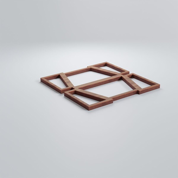 Ekena Millwork Extra Small Greeley Decorative Fretwork Wood Wall Panels, Walnut, 7 3/8"W x 7 3/8"H x 3/8"T - WALW08X08X0375GLYWA