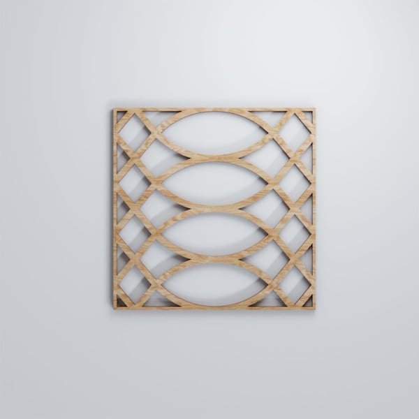 Ekena Millwork Small Montrose Decorative Fretwork Wood Wall Panels, Red Oak, 11 3/8"W x 11 3/8"H x 3/8"T - WALW12X12X0375MNTRO