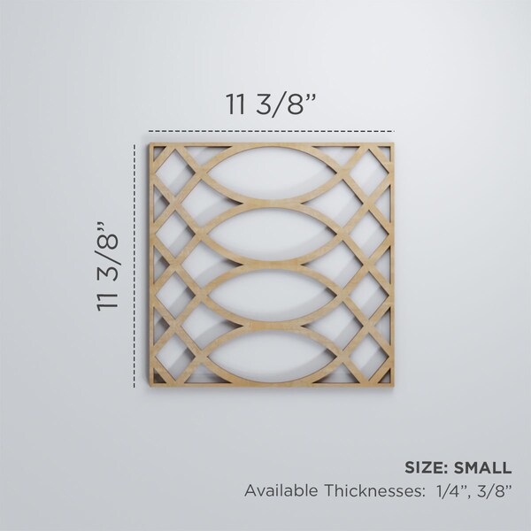 Ekena Millwork Small Montrose Decorative Fretwork Wood Wall Panels, Red Oak, 11 3/8"W x 11 3/8"H x 3/8"T - WALW12X12X0375MNTRO