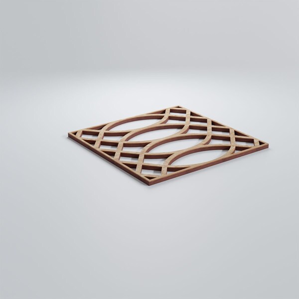 Ekena Millwork Small Montrose Decorative Fretwork Wood Wall Panels, Red Oak, 11 3/8"W x 11 3/8"H x 3/8"T - WALW12X12X0375MNTRO