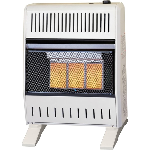 Procom Heating Natural Gas Ventless Infrared Plaque Heater with Base Feet, 18,000 BTU, T-Stat Control - MN180TPA-B