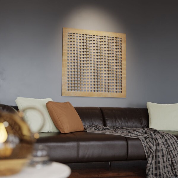 Ekena Millwork Extra Small Manchester Decorative Fretwork Wood Wall Panels, Birch, 7 3/8"W x 7 3/8"H x 3/8"T - WALW08X08X0375MNCBI