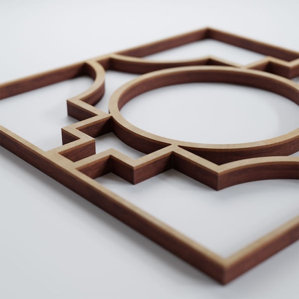 Ekena Millwork Extra Small Gypsum Decorative Fretwork Wood Wall Panels, Birch, 7 3/8"W x 7 3/8"H x 3/8"T - WALW08X08X0375GYPBI