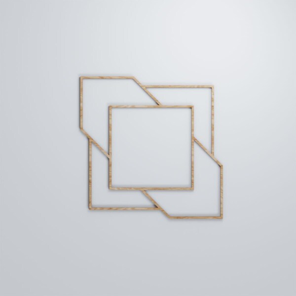 Ekena Millwork Large Monument Decorative Fretwork Wood Wall Panels, Red Oak, 23 3/8"W x 23 3/8"H x 3/8"T - WALW24X24X0375MMTRO