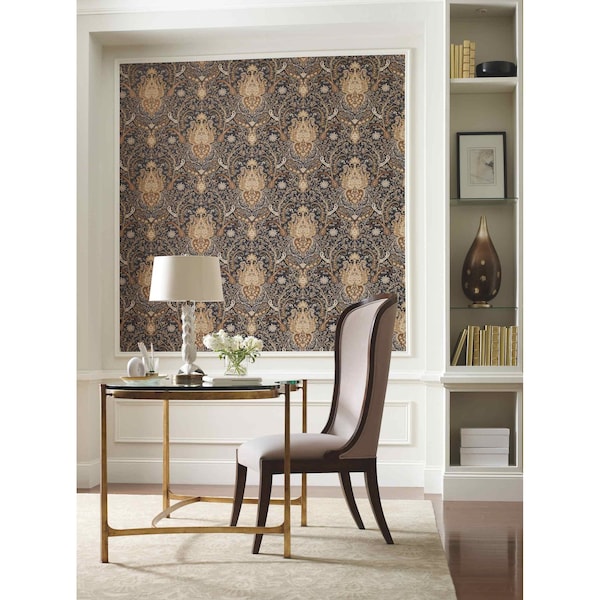 York Wallcoverings Byzance Brown Wallpaper - WA7718