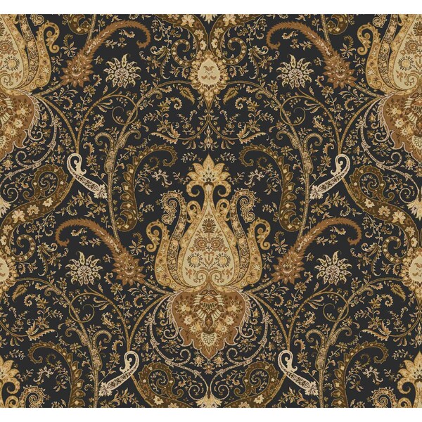 York Wallcoverings Byzance Brown Wallpaper - WA7718
