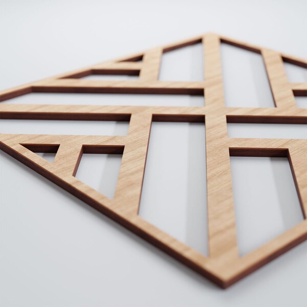 Ekena Millwork Medium Killeen Decorative Fretwork Wood Wall Panels, Alder, 15 3/8"W x 15 3/8"H x 3/8"T - WALW16X16X0375KLNAL