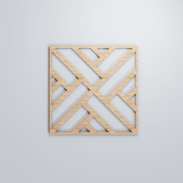 Ekena Millwork Medium Killeen Decorative Fretwork Wood Wall Panels, Alder, 15 3/8"W x 15 3/8"H x 3/8"T - WALW16X16X0375KLNAL