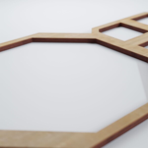 Ekena Millwork Small Johnston Decorative Fretwork Wood Wall Panels, Hickory, 19 1/8"W x 11 3/8"H x 3/8"T - WALW12X12X0375JHNHI