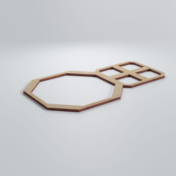 Ekena Millwork Small Johnston Decorative Fretwork Wood Wall Panels, Hickory, 19 1/8"W x 11 3/8"H x 3/8"T - WALW12X12X0375JHNHI