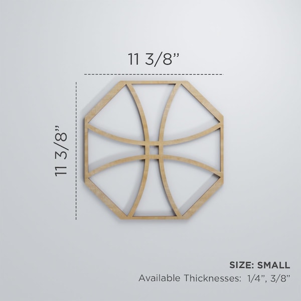 Ekena Millwork Small Haswell Decorative Fretwork Wood Wall Panels, Cherry, 11 3/8"W x 11 3/8"H x 3/8"T - WALW12X12X0375HWLCH