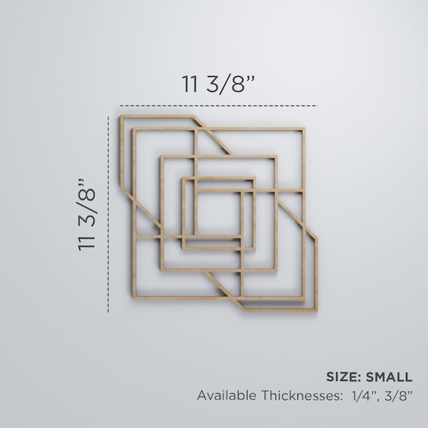 Ekena Millwork Small Norwood Decorative Fretwork Wood Wall Panels, Wood (Paint Grade), 11 3/8"W x 11 3/8"H x 3/8"T - WALW12X12X0375NWDMF