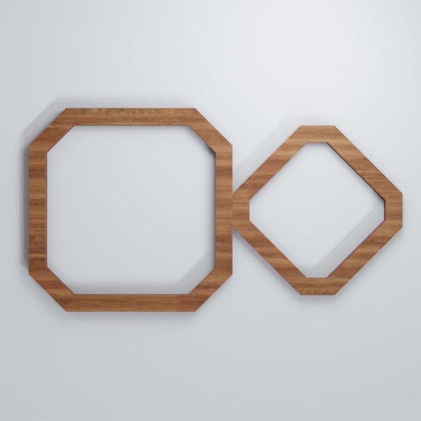 Ekena Millwork Extra Small Lockhart Decorative Fretwork Wood Wall Panels, Walnut, 12 5/8"W x 7 3/8"H x 3/8"T - WALW08X08X0375LKHWA