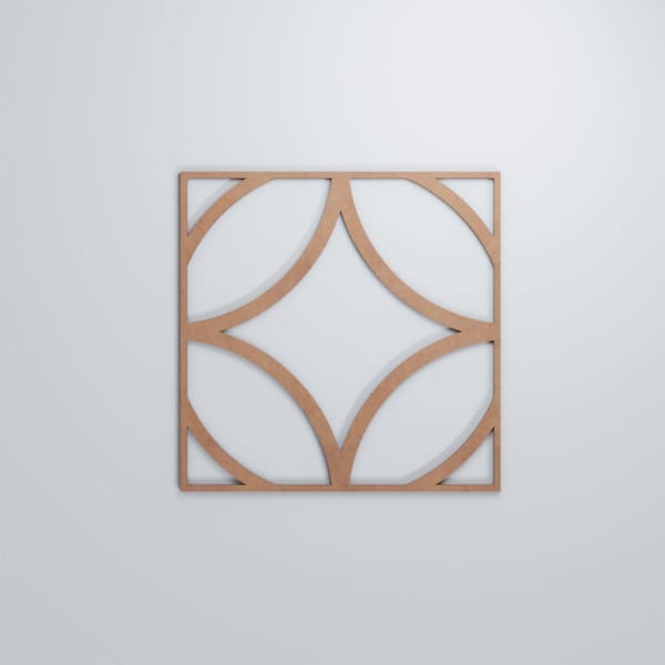 Ekena Millwork Large Crosby Decorative Fretwork Wood Wall Panels, Wood (Paint Grade), 23 3/8"W x 23 3/8"H x 3/8"T - WALW24X24X0375CROMF