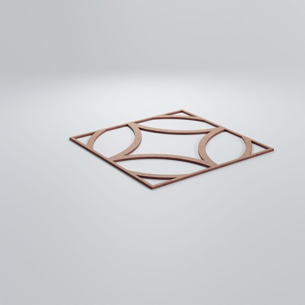 Ekena Millwork Large Crosby Decorative Fretwork Wood Wall Panels, Wood (Paint Grade), 23 3/8"W x 23 3/8"H x 3/8"T - WALW24X24X0375CROMF