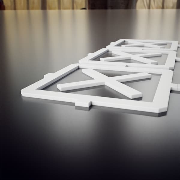 Ekena Millwork Medium Carlisle Decorative Fretwork Wall Panels in Architectural PVC, 26 7/8"W x 15 3/8"H x 3/8"T - WALP16X16CAR