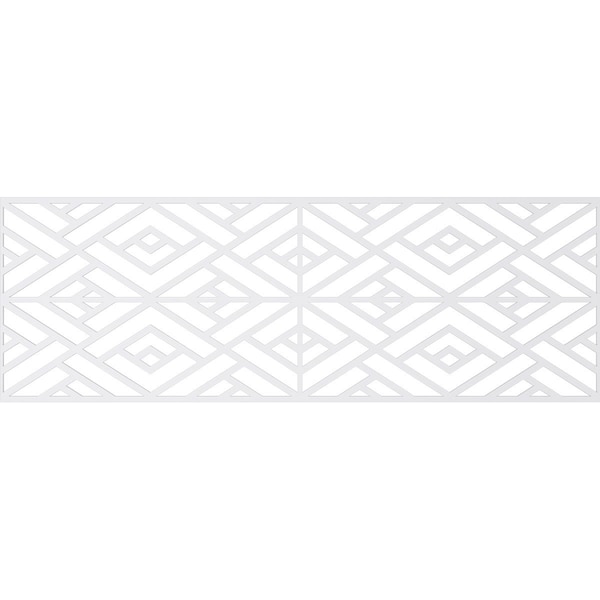 Ekena Millwork Set of Four Panels for 94 1/2"W x 32 1/4"H Killeen Fretwork Wainscot Wall Paneling - WPKP16X01X47KLN