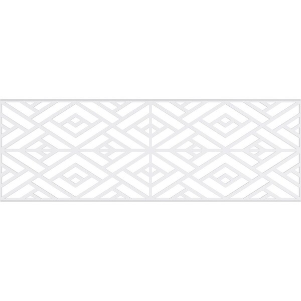 Ekena Millwork Set of Four Panels for 94 1/2"W x 32 1/4"H Killeen Fretwork Wainscot Wall Paneling - WPKP16X01X47KLN